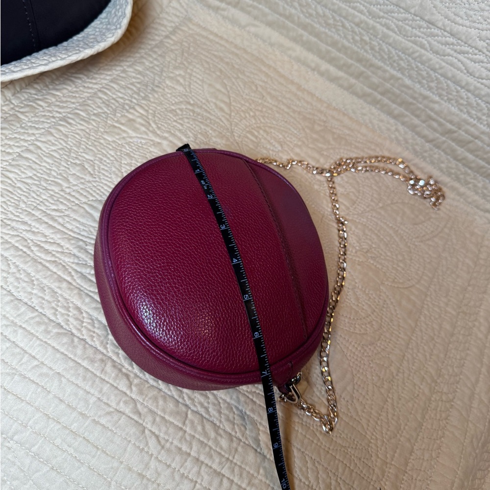 Michael Kors Round Crossbody Bag - Rich Red - Picture 9 of 14